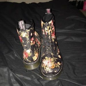 floral print doc marten boots